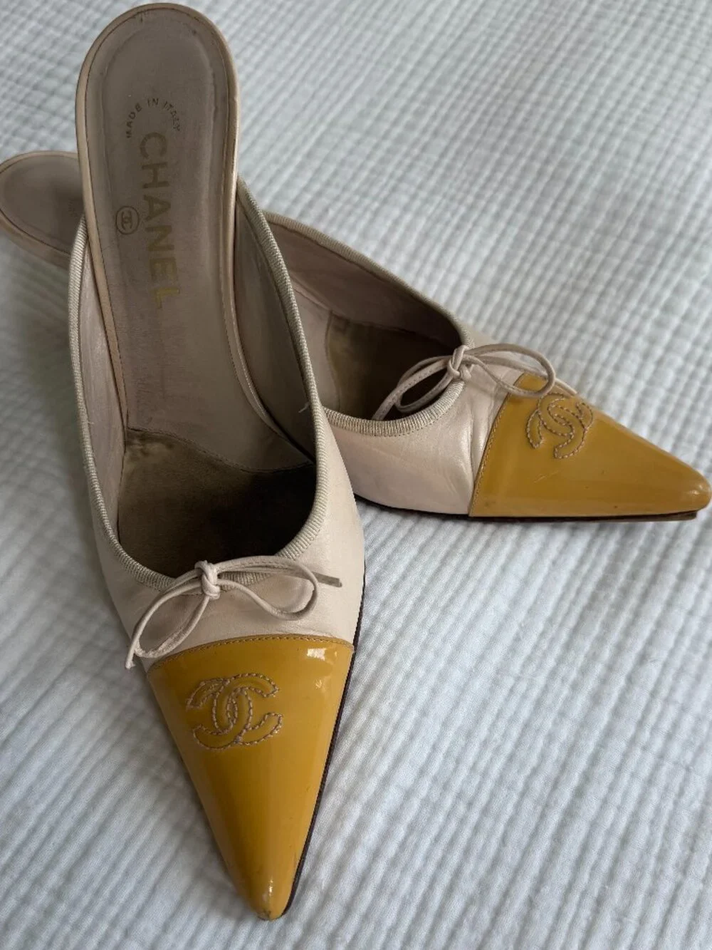 Vintage Chanel 2000s Heeled Mules